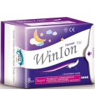 Прокладки ночные WinIon / женские гигиенические 1 уп.х 8 шт.